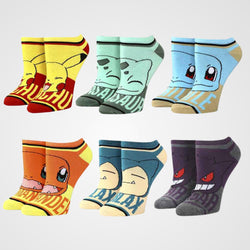 Pokemon Character Ankle Socks 6 Pair Set (Online Order Only)