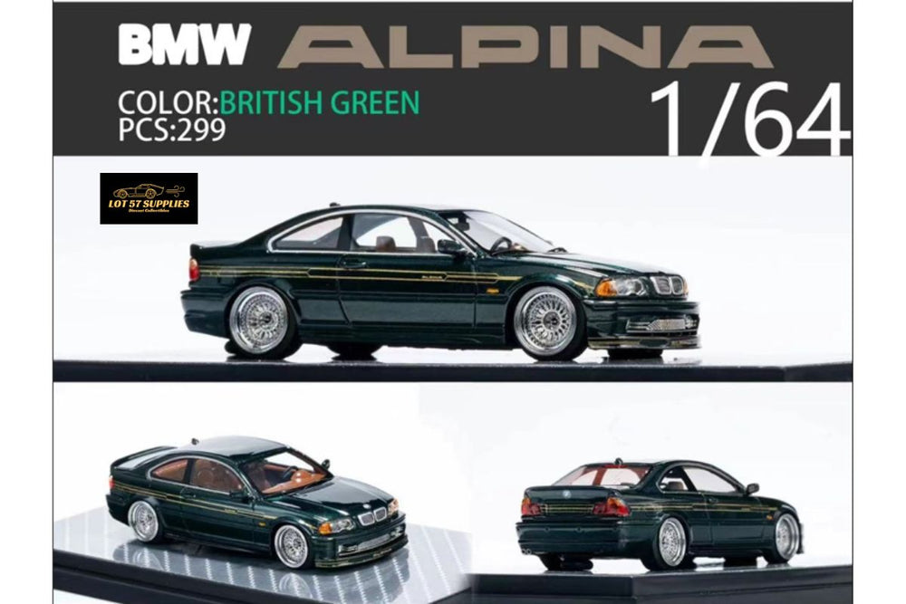 YM Model x SONGS BMW E46 Alpina B3 in British Green Limited to 299 Pcs 1:64 (ONLINE ORDER ONLY)