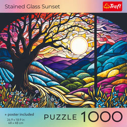 Trefl Stained Glass Sunset 1000 Piece Puzzle (ONLINE ORDER ONLY)