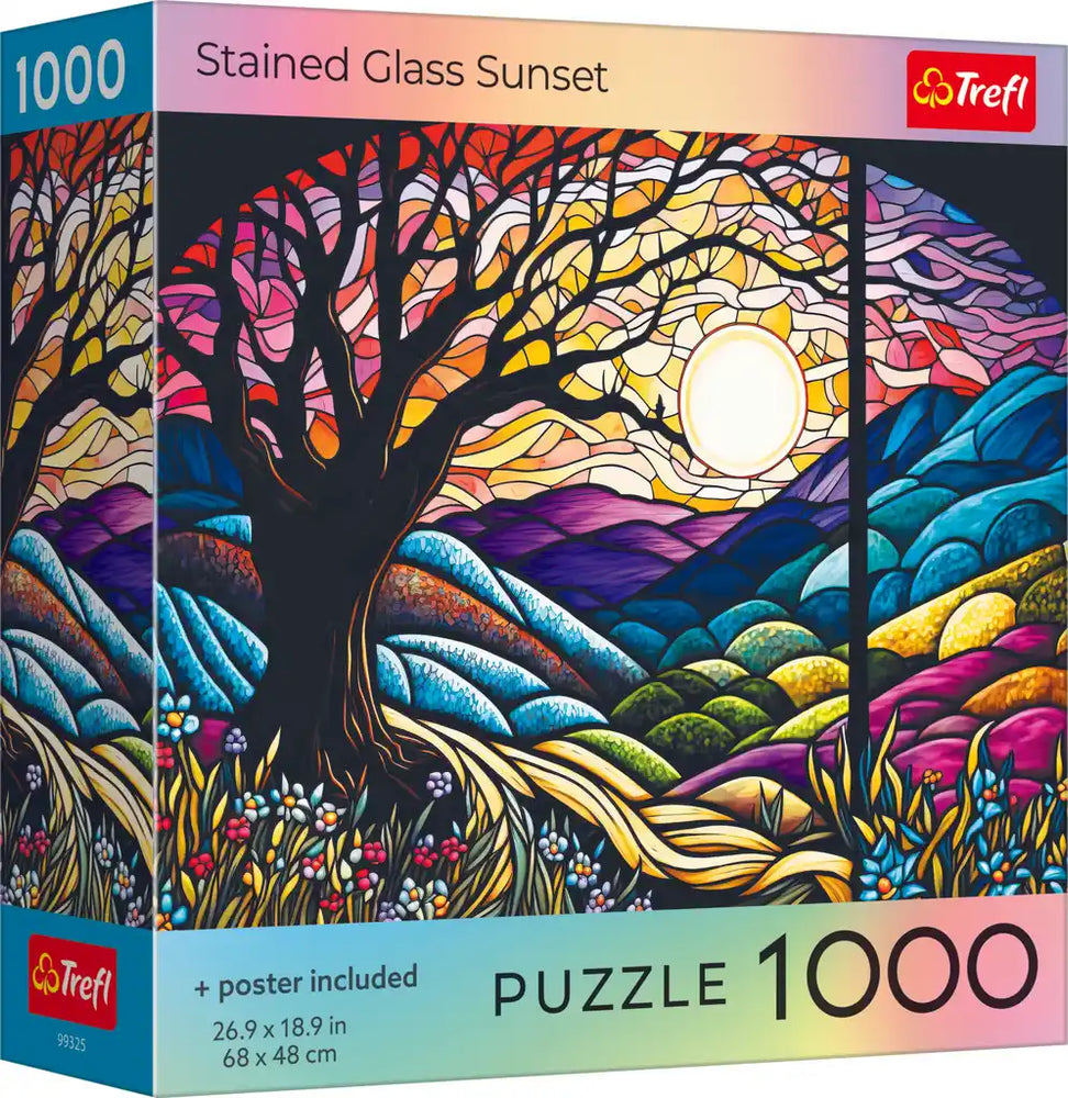 Trefl Stained Glass Sunset 1000 Piece Puzzle (ONLINE ORDER ONLY)
