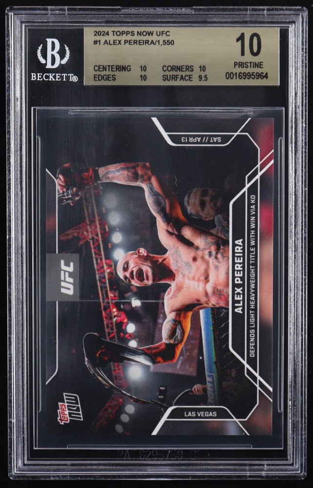 Alex Pereira 2024 Topps Now UFC #1 (BGS 10) (Online Order Only)