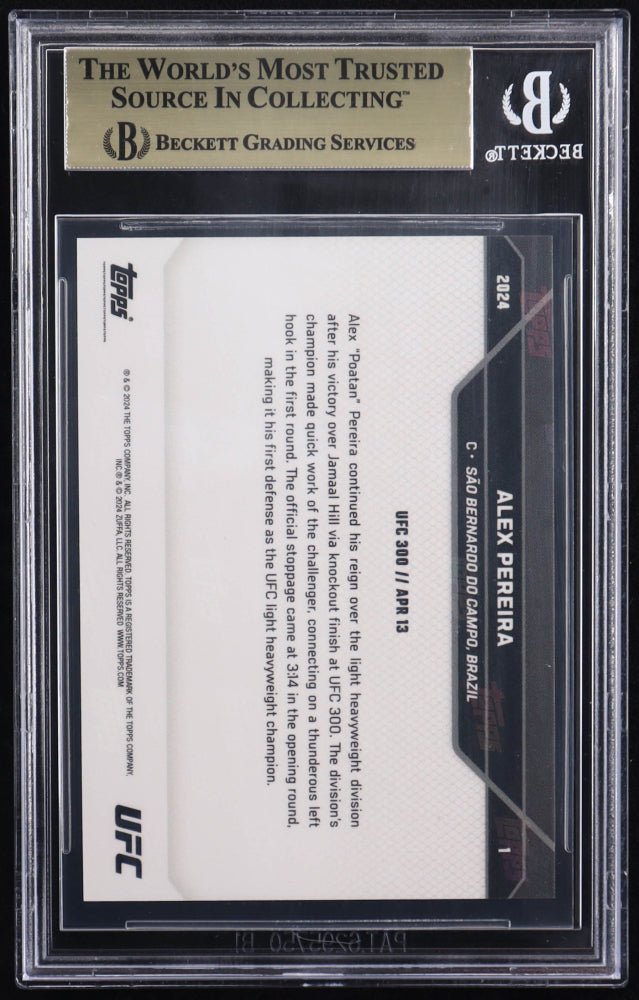 Alex Pereira 2024 Topps Now UFC #1 (BGS 10) (Online Order Only)