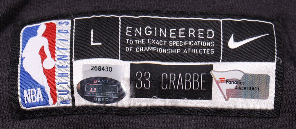 Allen Crabbe Game-Used Nets Warm-Up Jacket (Steiner & Fanatics) (Online Order Only)
