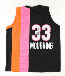 Alonzo Mourning Signed Jersey (JSA) (Online Order Only)