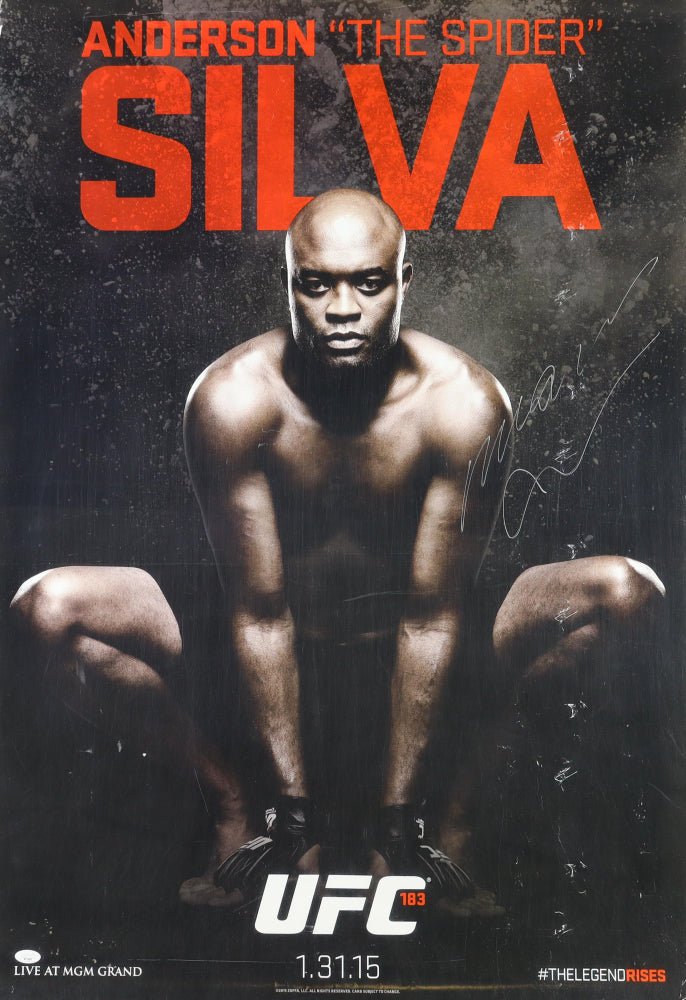 Anderson Silva Signed 27x39 UFC Fight Poster (JSA) (Online Order Only)