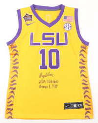 Angel Reese Signed Nike Jersey Inscribed "2023 National Champs & MOP" (Beckett) LSU Tigers (Online Order Only)