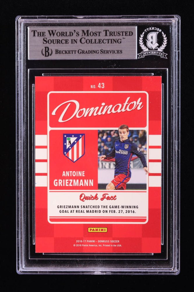 Antoine Griezmann Signed 2016 Donruss Dominators Gold #43 (BGS) (Online Order Only)