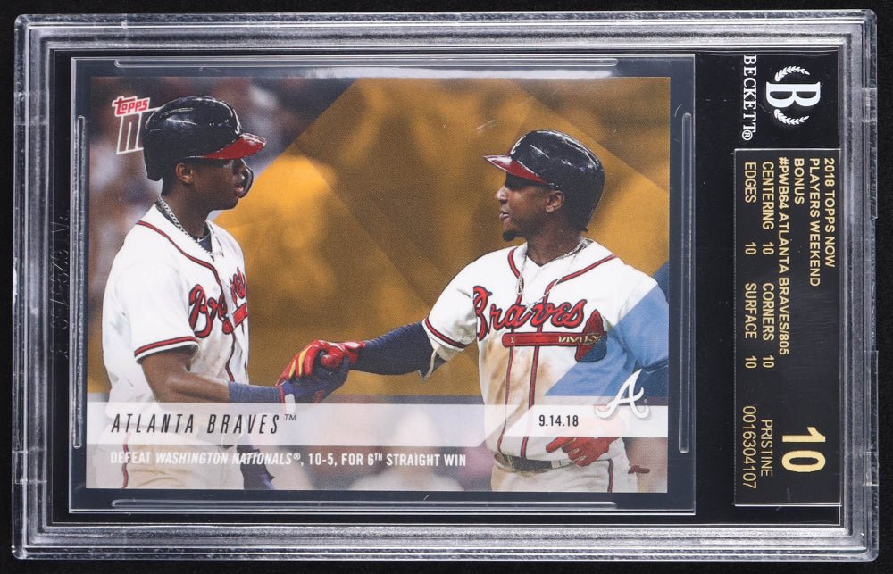 Atlanta Braves 2018 Topps Now Players Weekend Bonus #PWB64 (BGS Black Label 10) (Online Order Only)