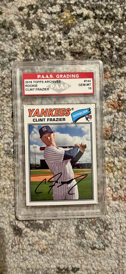 Autographed Clint Frazier Card (Online Order Only)