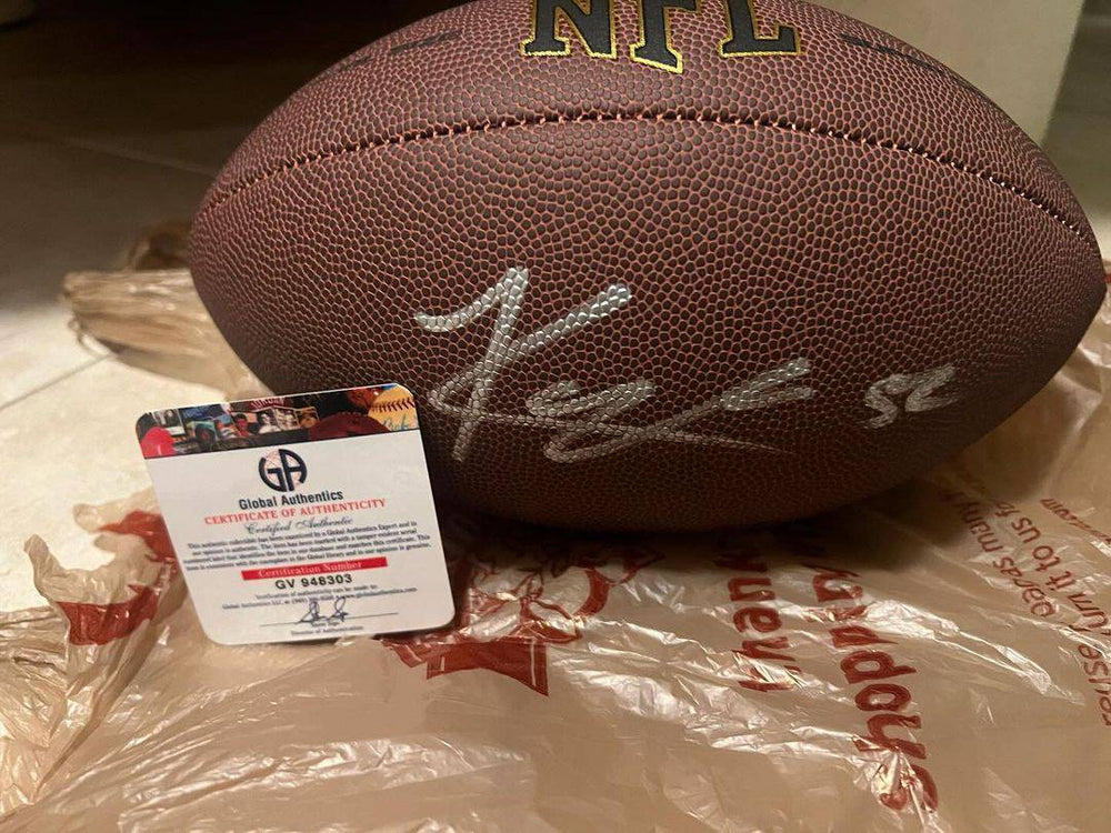 Autographed Khalil Mack Official Real Size Football (Online Order Only)
