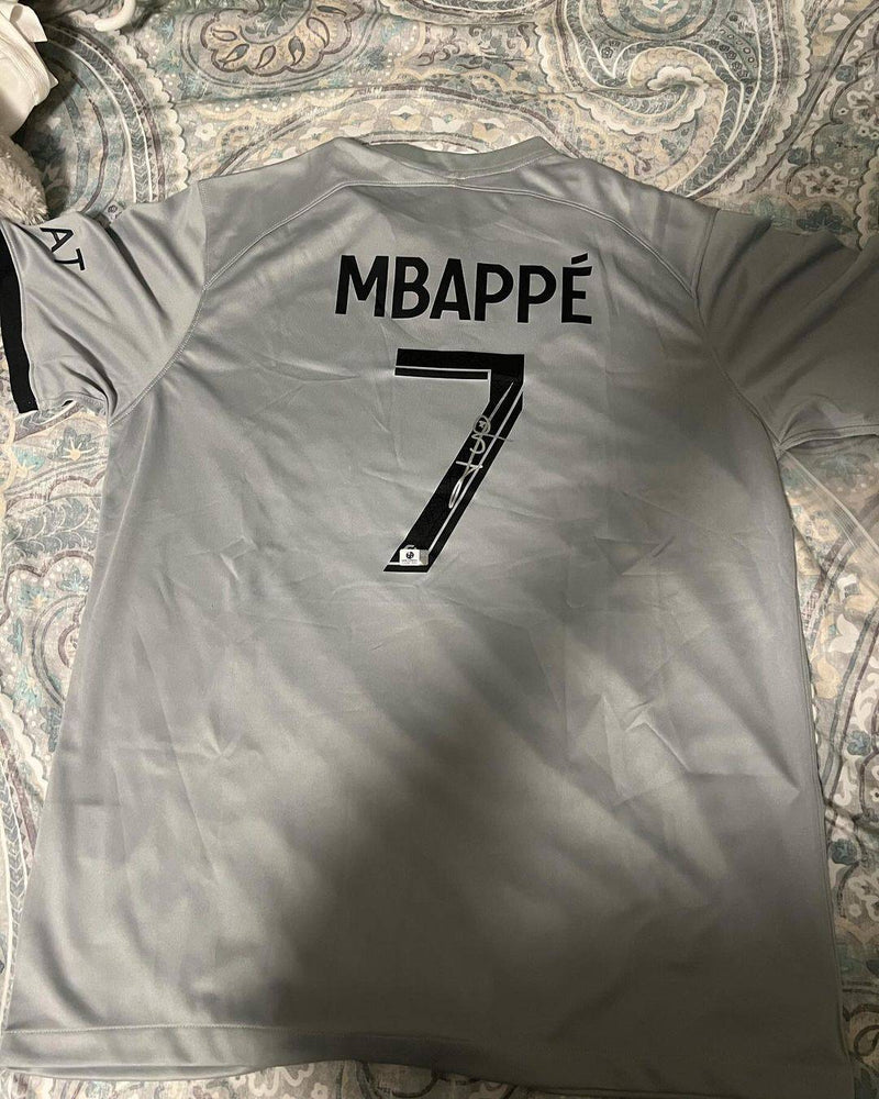 Autographed Kylian Mbappe PSG jersey (Online Order Only)