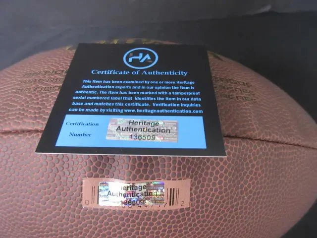 Bo Jackson Signed Football Heritage COA (Online Order Only)