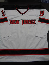 Bobby Carpenter New Jersey Devils Autographed & Inscribed Custom Hockey Style Jersey JSA W coa (Online Order Only)