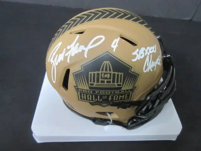 Brett Favre signed HOF Mini Helmet w/coa (Online Order Only)