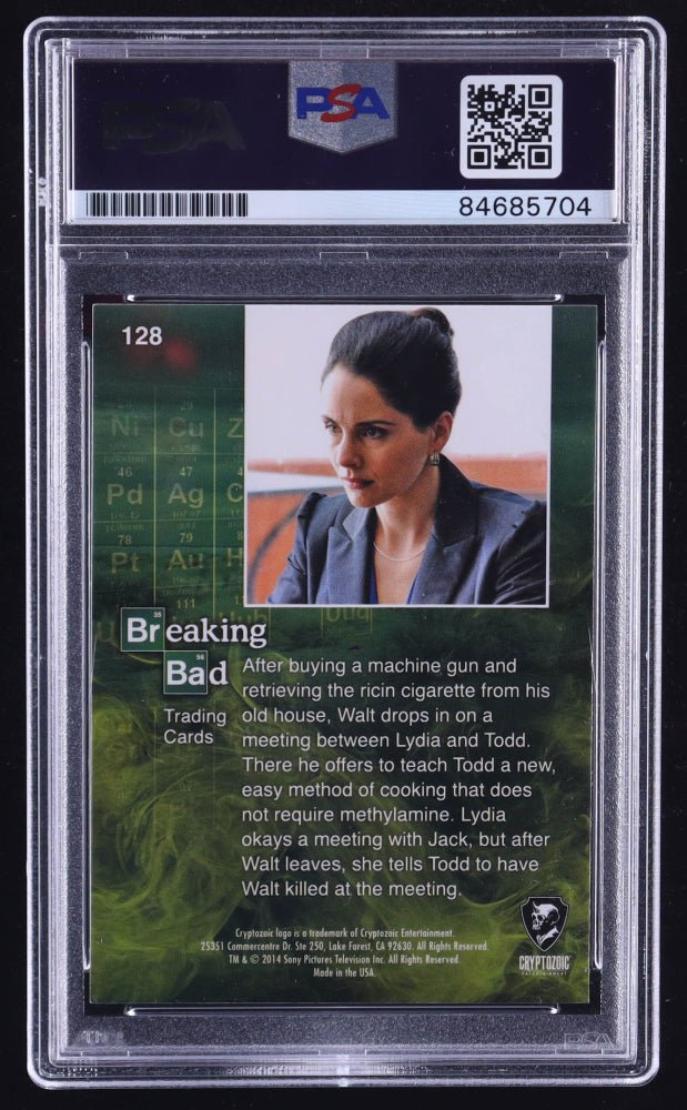 Bryan Cranston Signed 2014 Cryptozoic "Breaking Bad" Crashing The Meeting #128 (PSA) (Online Order Only)