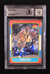 Byron Scott Signed 1986-87 Fleer #99 RC (BGS | Autograph Grade 10) (Online Order Only)