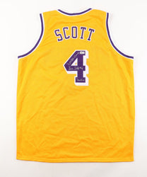 Byron Scott Signed Jersey Inscribed "3x NBA Champ" & "Showtime" (Beckett) (Online Order Only)