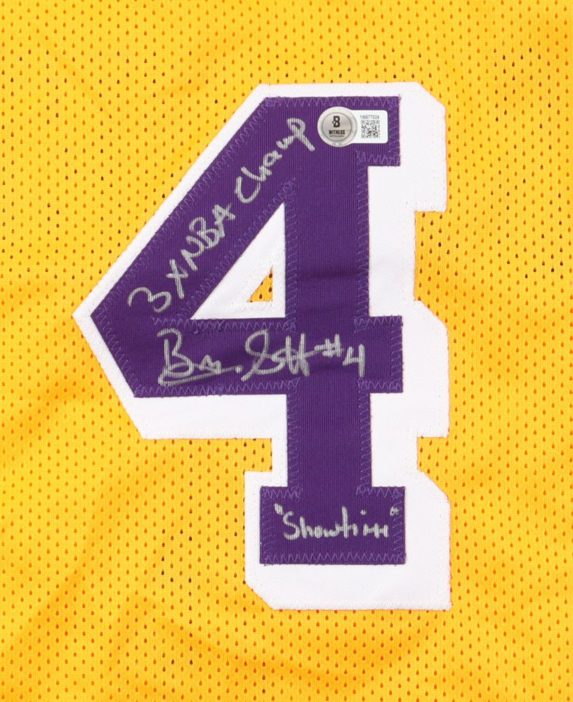 Byron Scott Signed Jersey Inscribed "3x NBA Champ" & "Showtime" (Beckett) (Online Order Only)