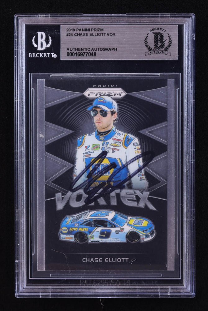 Chase Elliott Signed 2018 Panini Prizm #54 VOR (BGS) (Online Order Only)