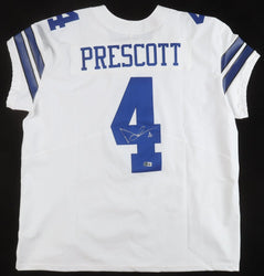Dak Prescott Signed Cowboys Jersey (Beckett) (Online Order Only)