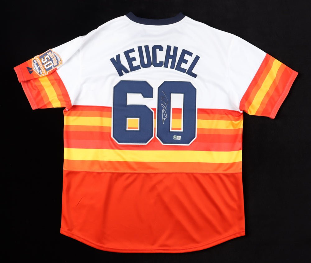 Dallas Keuchel Signed Jersey With 50th Anniversary Patch (JSA) (Online Order Only)