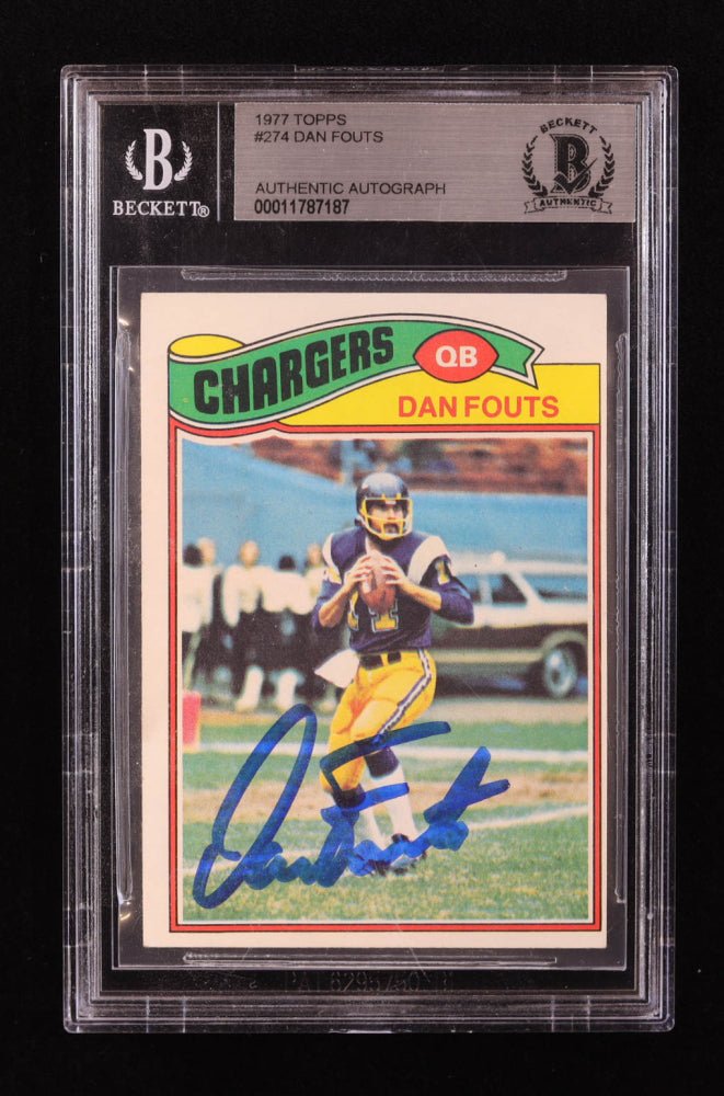 Dan Fouts Signed 1977 Topps #274 (BGS) (Online Order Only)