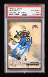 Drew Brees Signed 2001 Fleer Premium Rookie Revolution #3 RC (PSA) (Online Order Only)