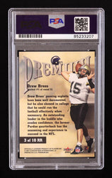 Drew Brees Signed 2001 Fleer Premium Rookie Revolution #3 RC (PSA) (Online Order Only)