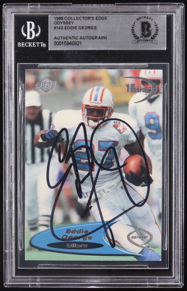 Eddie George Signed 1998 Collector's Edge Odyssey #143 (BGS) (Online Order Only)