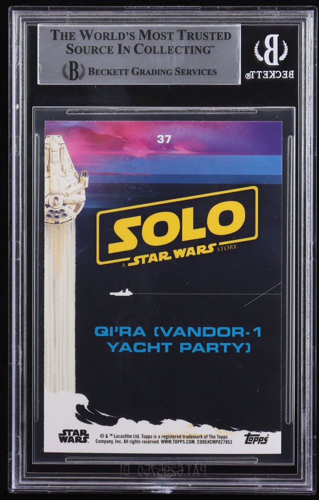 Emilia Clarke Signed 2018 Topps Solo A Star Wars Story #37 Qi-ra / Vandor-1 Yacht Party (BGS) (Online Order Only)