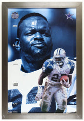 Emmitt Smith Signed Cowboys Custom Framed Poster Display (Beckett) (Online Order Only)