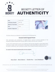 Emmitt Smith Signed Cowboys Custom Framed Poster Display (Beckett) (Online Order Only)