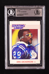 Eric Dickerson Signed 1988 Kenner Starting Lineup Cards #42 (BGS) (Online Order Only)