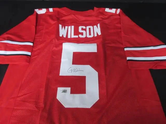 Garrett Wilson OSU red  signed Jersey w/coa (Online Order Only)