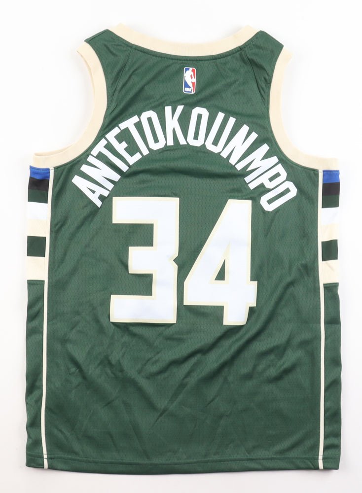 Giannis Antetokounmpo Swingman Bucks Jersey size 44=Mediumunsigned) (Online Order Only)