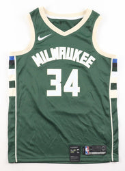 Giannis Antetokounmpo Swingman Bucks Jersey size 44=Mediumunsigned) (Online Order Only)