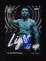 Islam Makhachev Signed 2023 Donruss Optic UFC Light It Up #7 (Beckett) (Online Order Only)