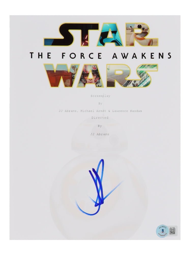 J.J. Abrams Signed "Star Wars: The Force Awakens" 8x10 Script Cover Photo (Beckett) (Online Order Only)
