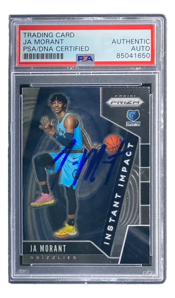Ja Morant Signed 2019-20 Panini Prizm Instant Impact #12 (PSA) (Online Order Only)