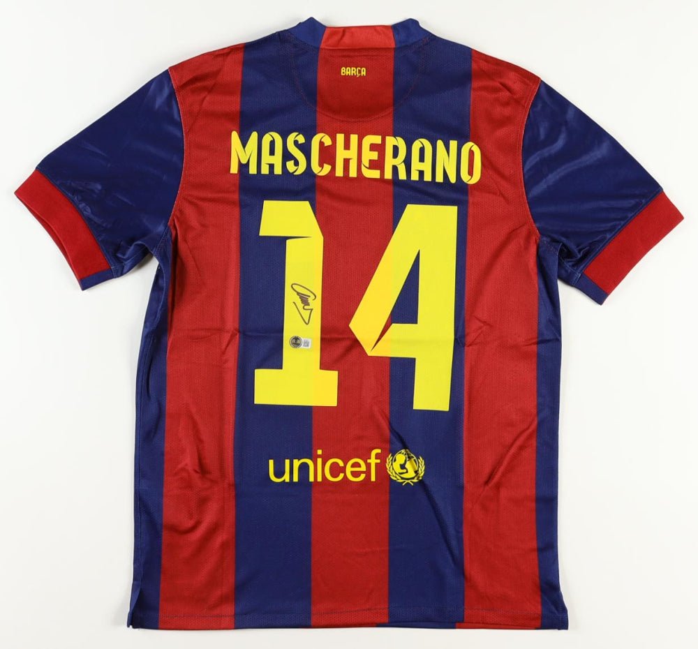 Javier Mascherano Signed Barcelona Jersey (Beckett) (Online Order Only)