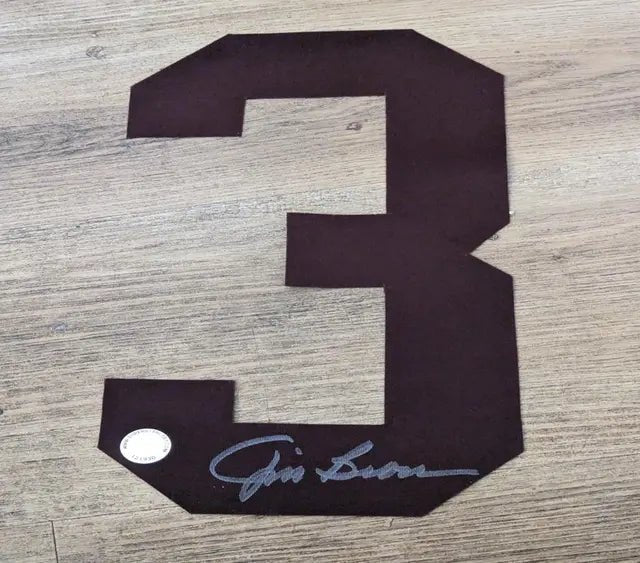 Jim Brown Autographed number decal with coa (Online Order Only)