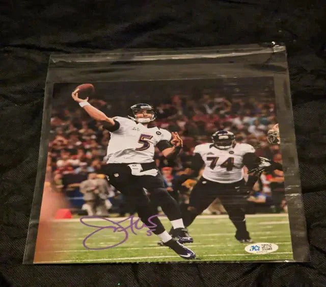 Joe Flacco autographed 8x10 photo with coa 434012 (Online Order Only)