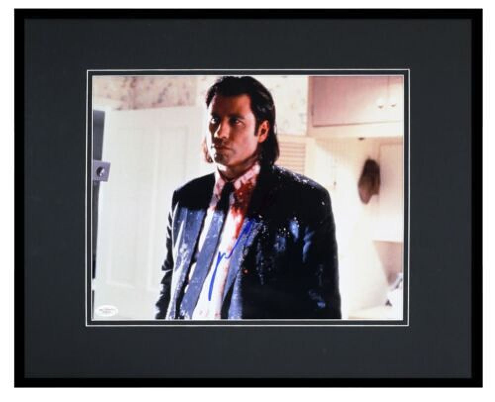John Travolta Signed "Pulp Fiction" Custom Framed Photo Display (JSA) (Online Order Only)