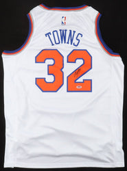 Karl-Anthony Towns Signed Jersey (PSA) New York Knicks (Online Order Only)