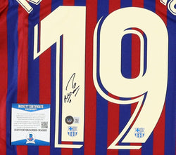 Kun Aguero Signed Barcelona Jersey (Beckett) (Online Order Only)