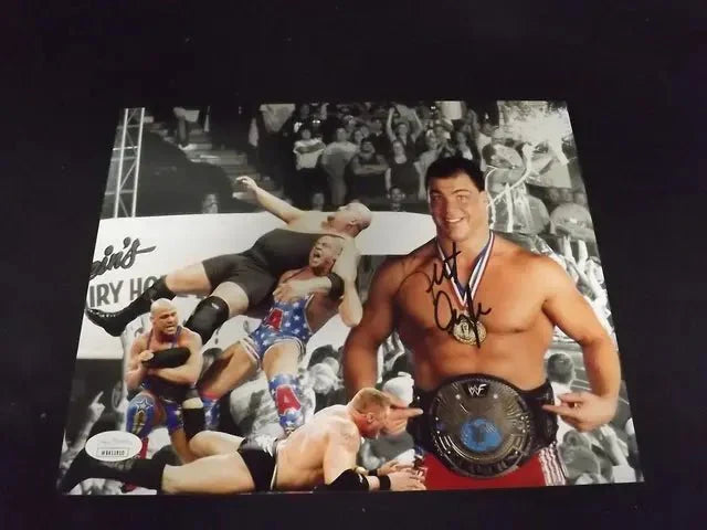 KURT ANGLE SIGNED 8X10 PHOTO JSA COA WWE (Online Order Only)