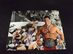 KURT ANGLE SIGNED 8X10 PHOTO JSA COA WWE (Online Order Only)