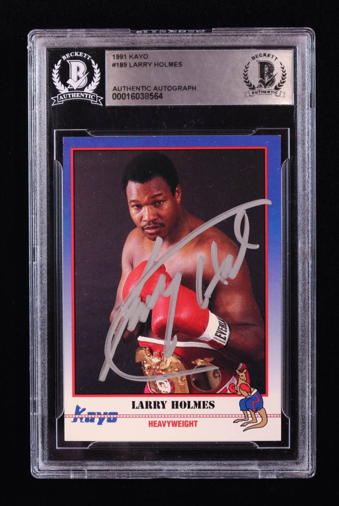 Larry Holmes Signed 1991 Kayo #189 (BGS) (Online Order Only)