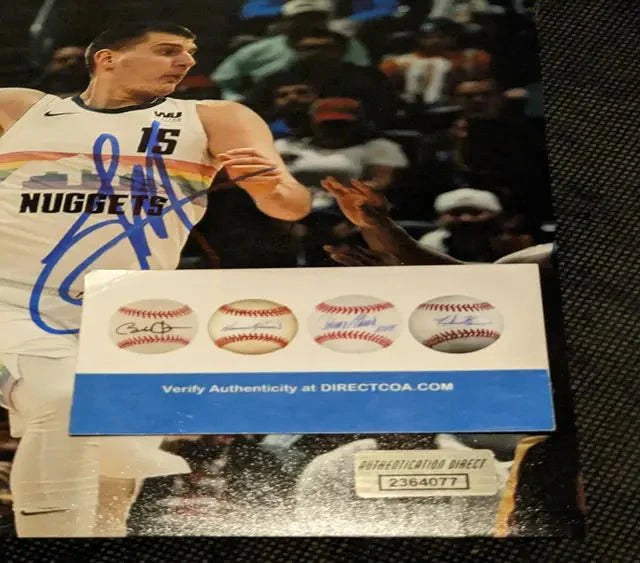 Nikola Jokic Denver Nuggets autographed 8x10 photo with coa (Online Order Only)