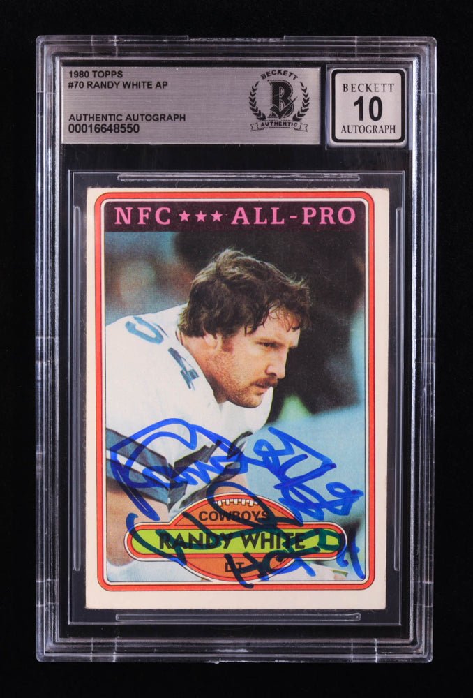 Randy White Signed 1980 Topps #70 AP Inscribed "HOF 94" (BGS | Auto 10) (Online Order Only)